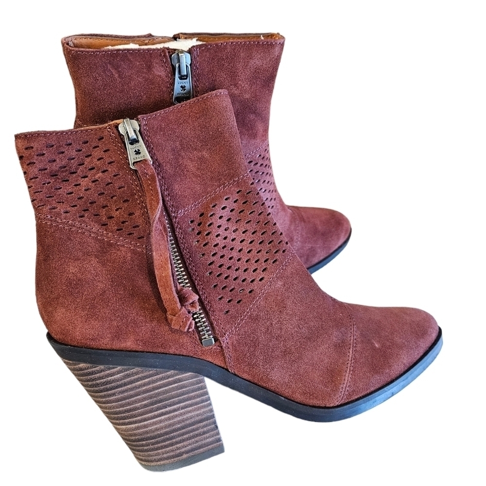 Lucky Brand LK-Ramses Sable Suede Booties NEW - Picture 2 of 8